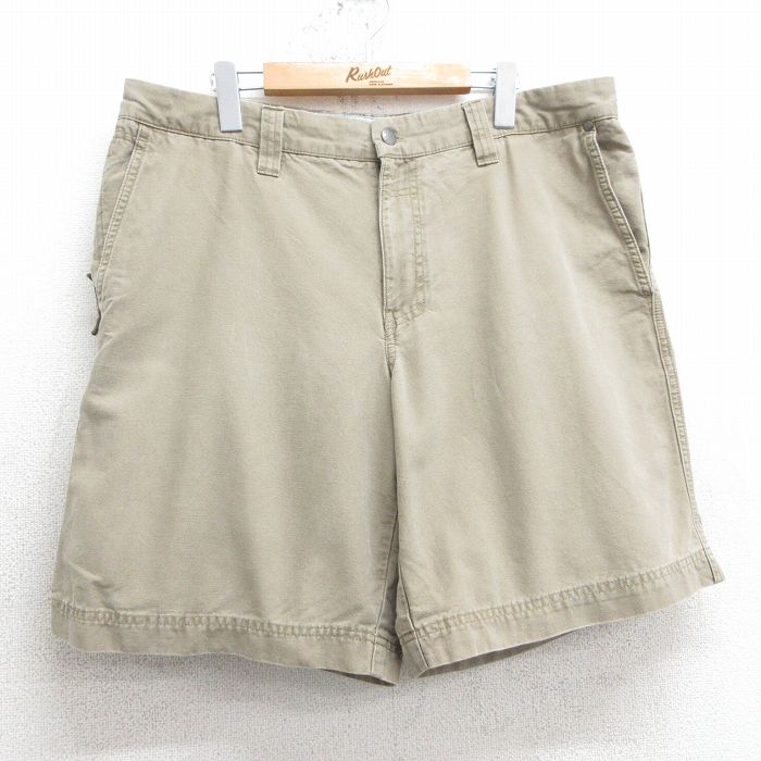 【商品番号】 pas25031080 【商品名】 W38 & starf;古着 コロンビア ショート パンツ メンズ コットン ベージュ 【表記サイズ】 36､10 【実寸サイズ】 ウエスト（