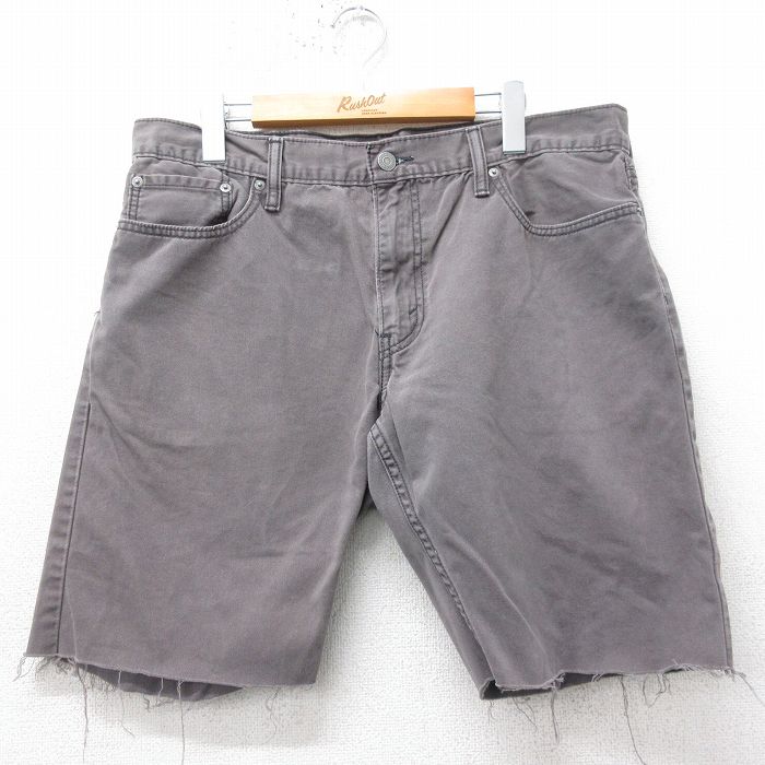 【商品番号】 pas25032181 【商品名】 W36 & starf;古着 リーバイス Levis 514 ショート パンツ ショーツ メンズ コットン 濃グレー 【表記サイズ】 36 【
