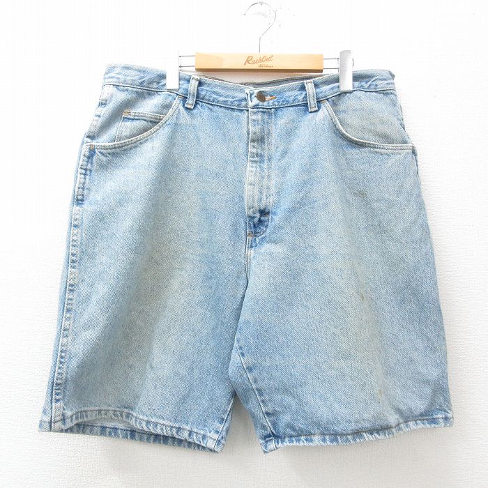 【商品番号】 pas25033131 【商品名】 W38 & starf;古着 ラングラー ショート パンツ ショーツ メンズ 00年代 00s 紺 デニム 【表記サイズ】 38 【実寸サイズ