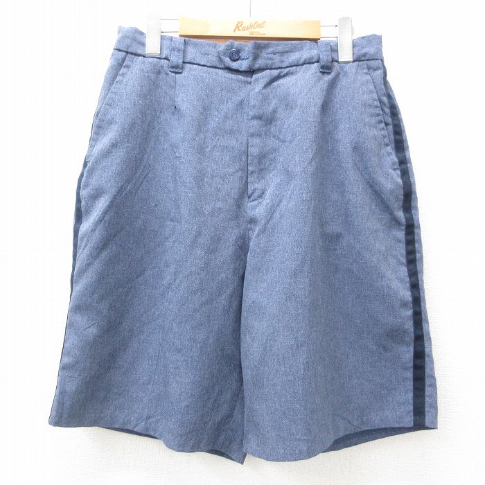 【商品番号】 pas25033132 【商品名】 W31 & starf;古着 ショート パンツ ショーツ メンズ 90年代 90s USA製 薄紺 【表記サイズ】 14R 【実寸サイズ】 ウ