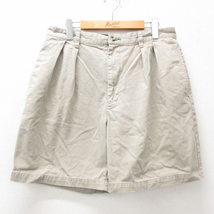 【商品番号】 pas25033139 【商品名】 W32 & starf;古着 トミーヒルフィガー ブランド ショート パンツ ショーツ メンズ 90年代 90s コットン ベージュ 【表記サ