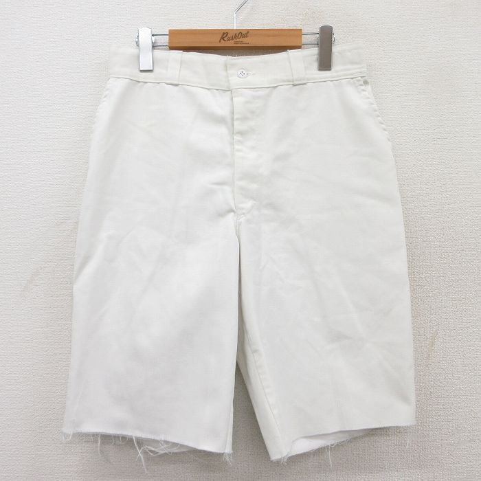 【商品番号】 pas25040650 【商品名】 W32 & starf;古着 ショート パンツ ショーツ メンズ 90年代 90s USA製 白 【表記サイズ】 32XX 【実寸サイズ】 ウ