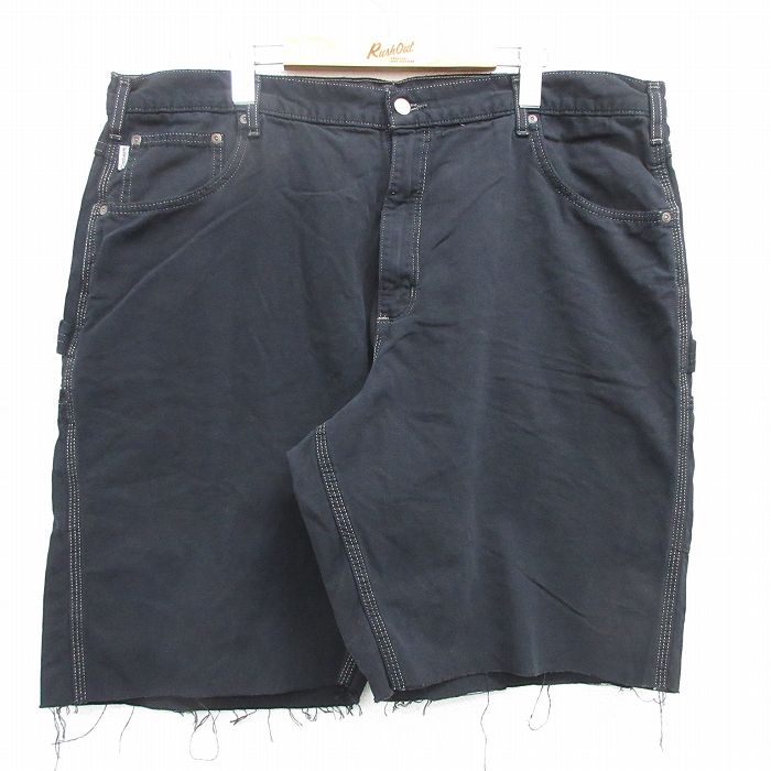 【商品番号】 pas25041072 【商品名】 W43 & starf;古着 カーハート ショート ペインター パンツ ショーツ メンズ ダック地 大きいサイズ コットン 黒【spe】 【表
