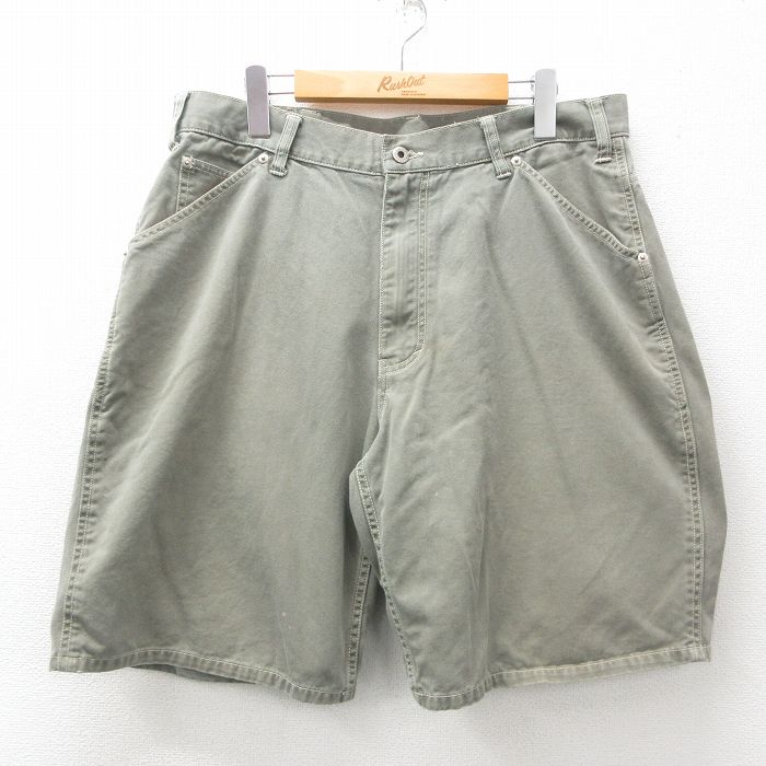 【商品番号】 pas25043506 【商品名】 W35 & starf;古着 ギャップ GAP ショート パンツ ショーツ メンズ 00年代 00s 緑系 【表記サイズ】 W34 【実寸サイ