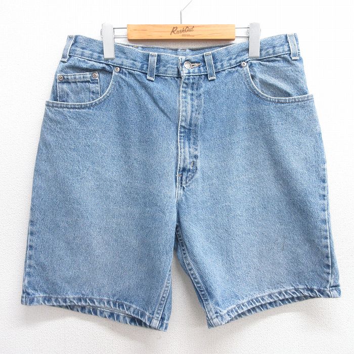 【商品番号】 pas25043621 【商品名】 W36 & starf;古着 FADED GLORY ショート パンツ ショーツ メンズ コットン 紺 デニム 【表記サイズ】 W36 【実寸