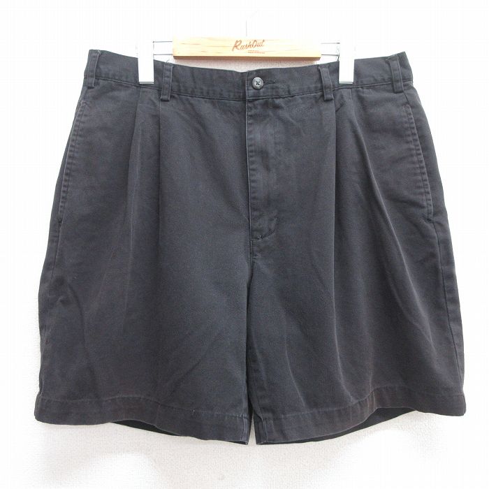 【商品番号】 pas25043630 【商品名】 W36 & starf;古着 ショート パンツ ショーツ メンズ コットン 黒 【表記サイズ】 W36 【実寸サイズ】 ウエスト（腰まわり）9