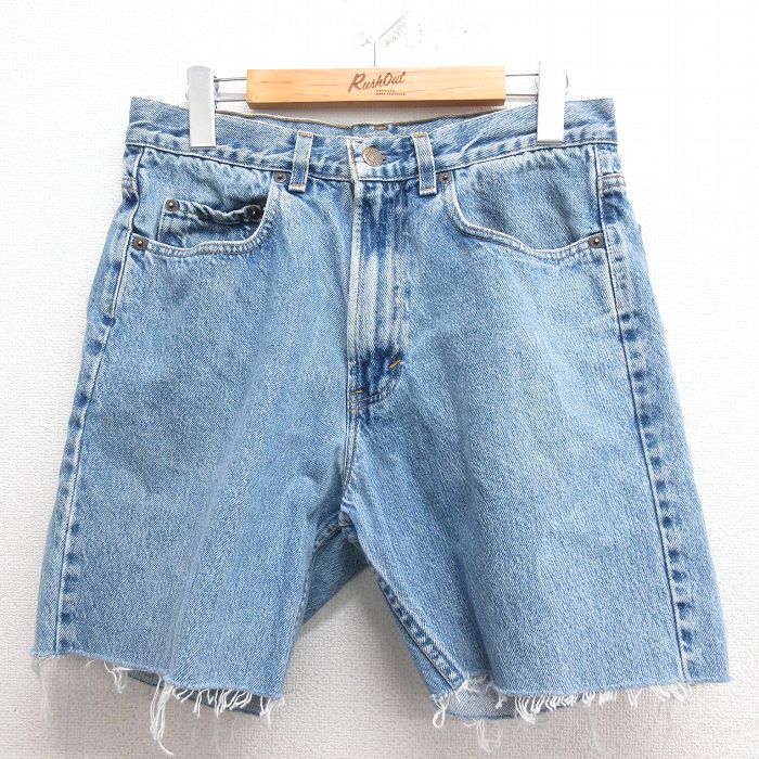 【商品番号】 pas25050101 【商品名】 W31 & starf;古着 ギャップ GAP ショート パンツ ショーツ メンズ 90年代 90s コットン USA製 紺 デニム 【表記サ