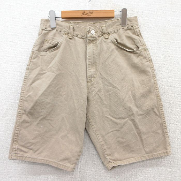 【商品番号】 pas25051223 【商品名】 W30 & starf;古着 ラングラー ショート パンツ ショーツ メンズ 90年代 90s コットン USA製 ベージュ デニム【spe】