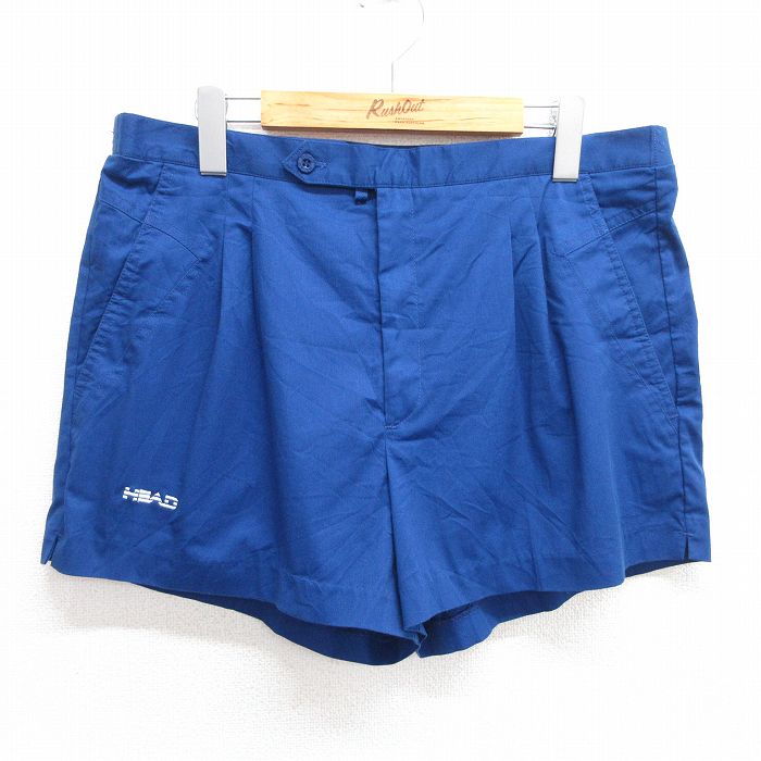 【商品番号】 pas25051347 【商品名】 W35 & starf;古着 ショート パンツ ショーツ メンズ 90年代 90s USA製 青 【表記サイズ】 W34 【実寸サイズ】 ウエ