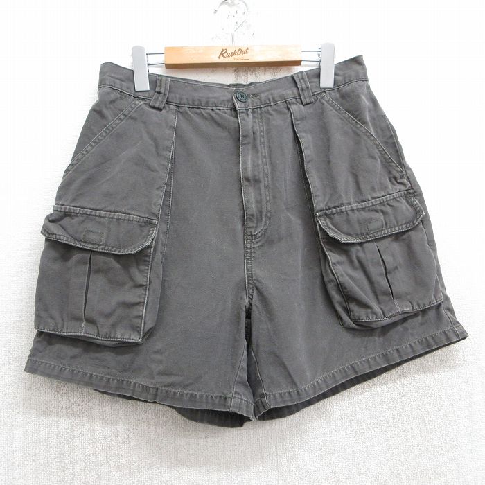 【商品番号】 pas25052339 【商品名】 W30 & starf;古着 アメリカンイーグル ショート ブッシュ パンツ ショーツ メンズ ダック地 コットン 濃グレー系 【表記サイズ】