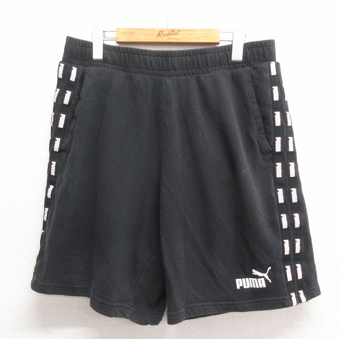 【商品番号】 pas25053396 【商品名】 W33 & starf;古着 プーマ puma ショート スウェット パンツ ショーツ メンズ 黒 【表記サイズ】 L 【実寸サイズ】 ウエス