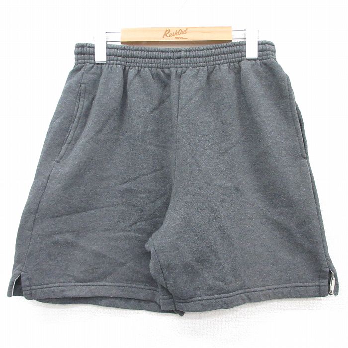 【商品番号】 pas25054204 【商品名】 W32 & starf;古着 ウィルソン ショート スウェット パンツ ショーツ メンズ 00年代 00s 無地 濃グレー 霜降り 【表記サイ