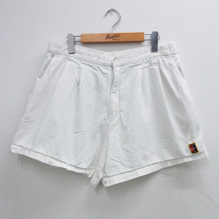 【商品番号】 pas25061384 【商品名】 W33 & starf;古着 ナイキ NIKE ショート パンツ ショーツ メンズ 00年代 00s ワンポイントロゴ コットン 白 【表記サ