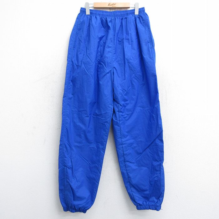 【商品番号】 pasw25020183 【商品名】 W30 & starf;古着 ホロウェイ ナイロン パンツ メンズ 00年代 00s 無地 青 【表記サイズ】 L 【実寸サイズ】 ウエスト