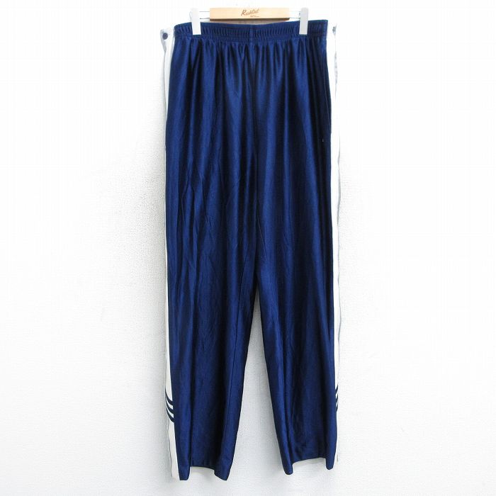 【商品番号】 pasw25031138 【商品名】 W39 & starf;古着 アディダス adidas ジャージ パンツ メンズ 00年代 00s ワンポイントロゴ 紺 【表記サイズ】 2