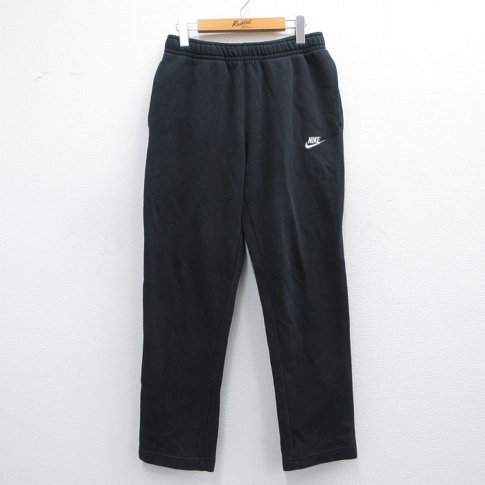 【商品番号】 pasw25040979 【商品名】 W32 & starf;古着 ナイキ NIKE スウェット パンツ メンズ ワンポイントロゴ 黒 【表記サイズ】 M 【実寸サイズ】 ウエス