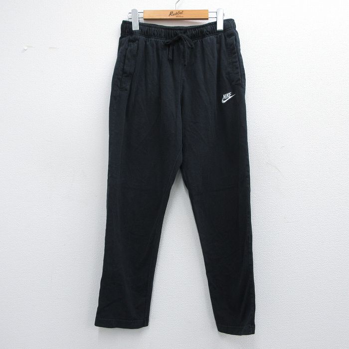 【商品番号】 pasw25041142 【商品名】 W31 & starf;古着 ナイキ NIKE イージー パンツ メンズ ワンポイントロゴ 黒 【表記サイズ】 L 【実寸サイズ】 ウエスト