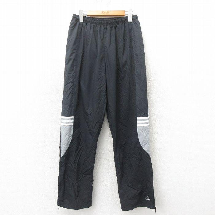 【商品番号】 pasw25042775 【商品名】 W33 & starf;古着 アディダス adidas パンツ ワンポイントロゴ 黒 内側メッシュ 【表記サイズ】 M 【実寸サイズ】 ウエ
