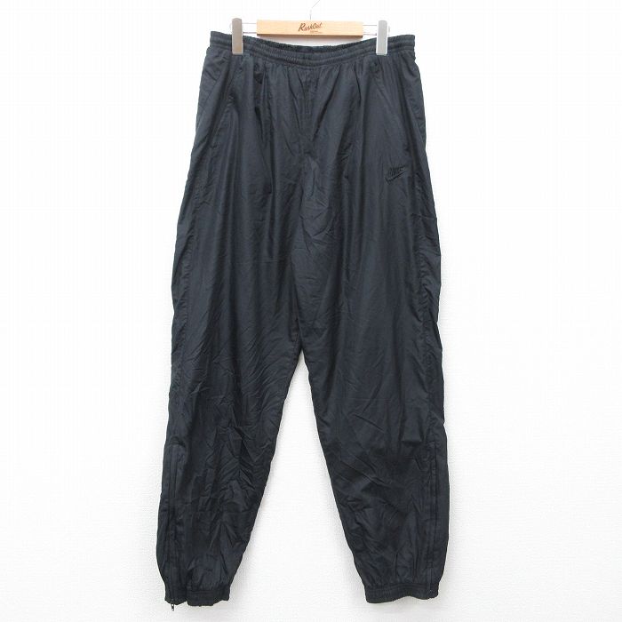 【商品番号】 pasw25060839 【商品名】 W32 & starf;古着 ナイキ NIKE イージー パンツ メンズ 00年代 00s ワンポイントロゴ 黒 内側メッシュ 【表記サイズ