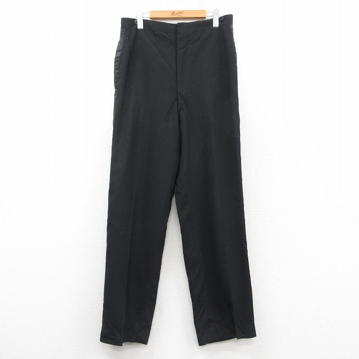 【商品番号】 pav25022404 【商品名】 W32 & starf;古着 ビンテージ スラックス パンツ メンズ 60年代 60s 黒 【表記サイズ】 なし 【実寸サイズ】 ウエスト（腰