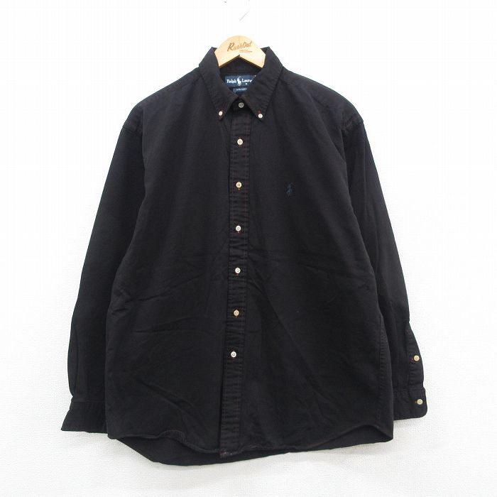 【商品番号】 shbd24100054 【商品名】 XL & starf;古着 ラルフローレン 長袖 ブランド シャツ メンズ 90年代 90s ワンポイントロゴ 大きいサイズ コットン ボタ