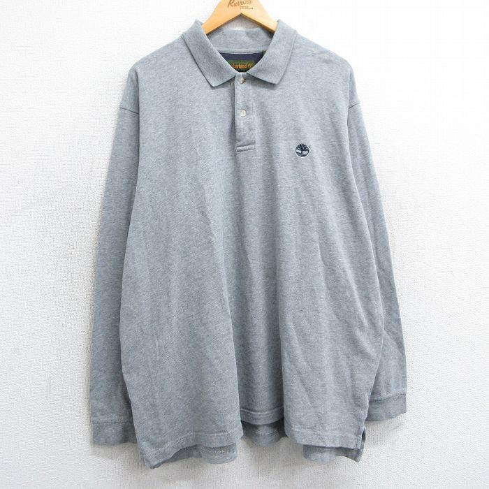 【商品番号】 shbd25030305 【商品名】 XL & starf;古着 ティンバーランド 長袖 ブランド ポロ シャツ メンズ 00年代 00s ワンポイントロゴ 大きいサイズ コット