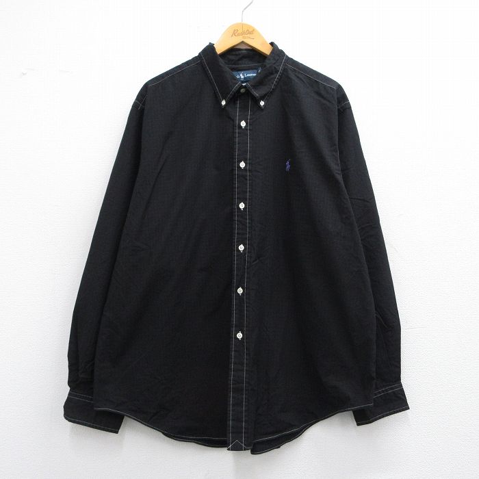 【商品番号】 shbd25043268 【商品名】 XL & starf;古着 ラルフローレン 長袖 ブランド シャツ メンズ 90年代 90s ワンポイントロゴ 大きいサイズ コットン ボタ