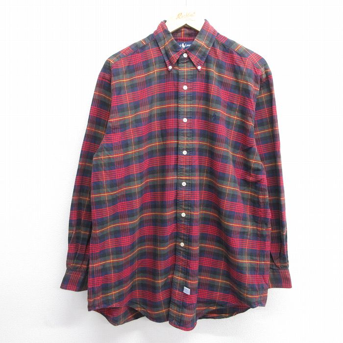 【商品番号】 shbd25043994 【商品名】 XL & starf;古着 ラルフローレン 長袖 ブランド シャツ メンズ 90年代 90s ワンポイントロゴ 大きいサイズ コットン ボタ