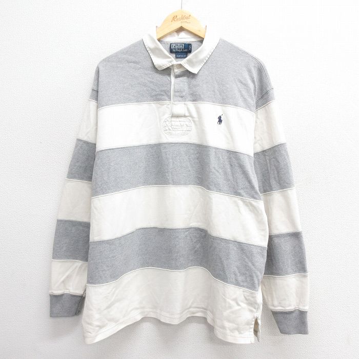 【商品番号】 shbd25050035 【商品名】 XL & starf;古着 ラルフローレン 長袖 ブランド ラガー シャツ メンズ 90年代 90s ワンポイントロゴ 大きいサイズ コット