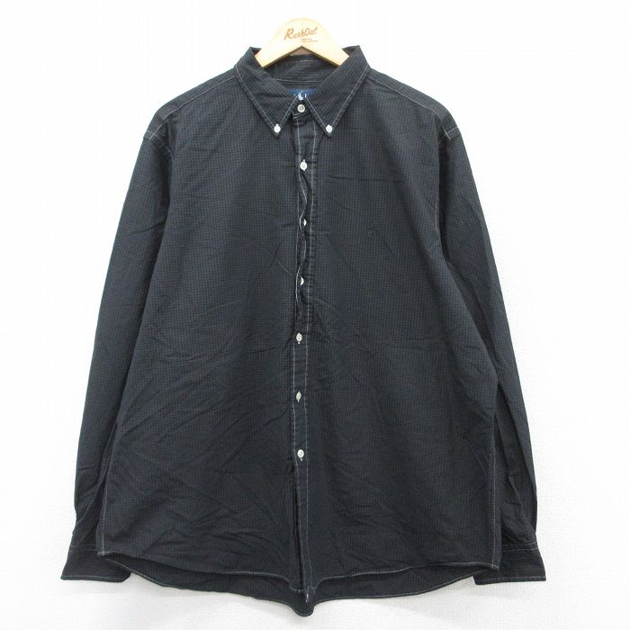 【商品番号】 shbd25051239 【商品名】 XL & starf;古着 ラルフローレン 長袖 ブランド シャツ メンズ 90年代 90s ワンポイントロゴ 大きいサイズ コットン ボタ