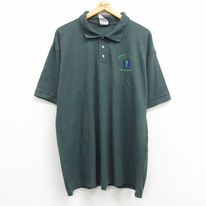 【商品番号】 shbp23031797 【商品名】 XL & starf;古着 ディッキーズ 半袖 ブランド ポロ シャツ メンズ KIDSTART 鹿の子 大きいサイズ 濃緑 【メンズ参考サ
