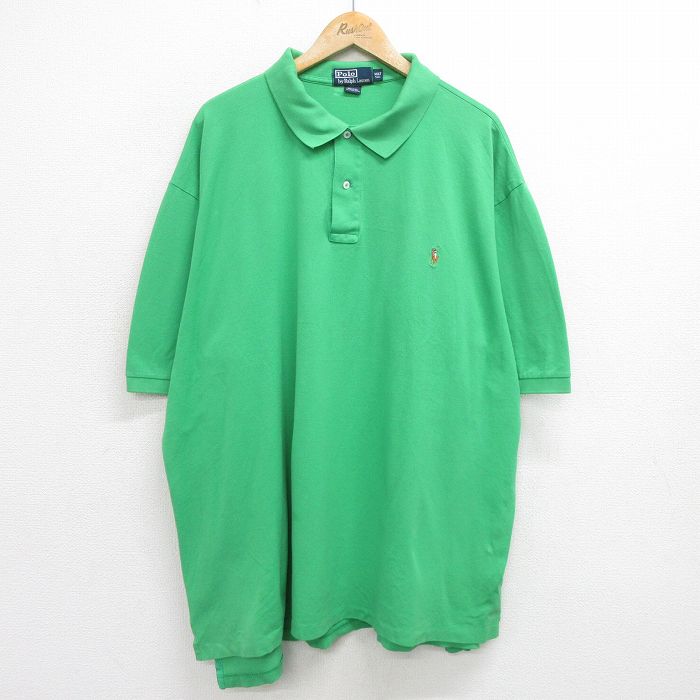 【商品番号】 shbp24033211 【商品名】 XL & starf;古着 ラルフローレン 半袖 ブランド ポロ シャツ メンズ 90年代 90s ワンポイントロゴ 鹿の子 大きいサイズ 