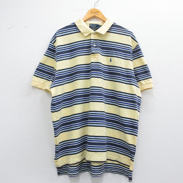 【商品番号】 shbp25041152 【商品名】 XL & starf;古着 ラルフローレン 半袖 ブランド ポロ シャツ メンズ 90年代 90s ワンポイントロゴ 鹿の子 大きいサイズ 