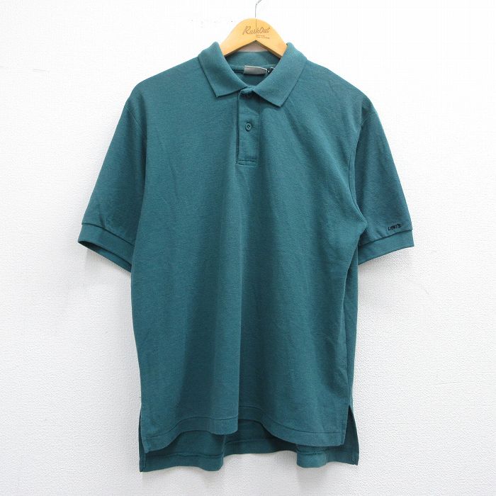 【商品番号】 shbp25043489 【商品名】 L & starf;古着 リーバイス Levis 半袖 ブランド ポロ シャツ メンズ 90年代 90s 鹿の子 緑 【メンズ参考サイズ】 
