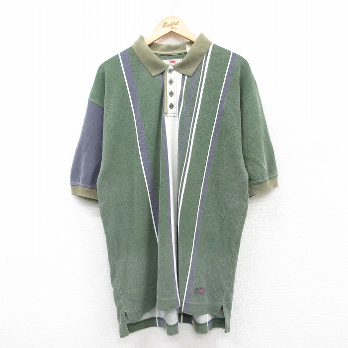 【商品番号】 shbp25051141 【商品名】 XL & starf;古着 リーバイス Levis 半袖 ブランド ポロ シャツ メンズ 90年代 90s 鹿の子 大きいサイズ コットン 