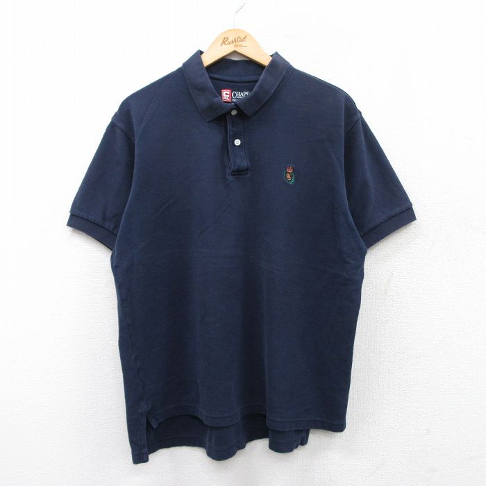 【商品番号】 shbp25051601 【商品名】 XL & starf;古着 ラルフローレン チャップス 半袖 ブランド ポロ シャツ メンズ 90年代 90s ワンポイントロゴ 鹿の子 大