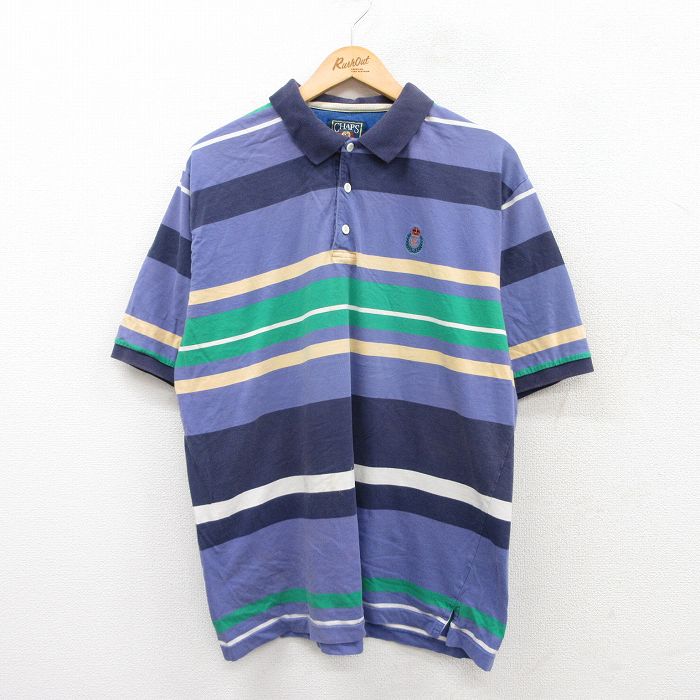 【商品番号】 shbp25053344 【商品名】 XL & starf;古着 ラルフローレン チャップス 半袖 ブランド ポロ シャツ メンズ 80年代 80s ワンポイントロゴ 大きいサイ