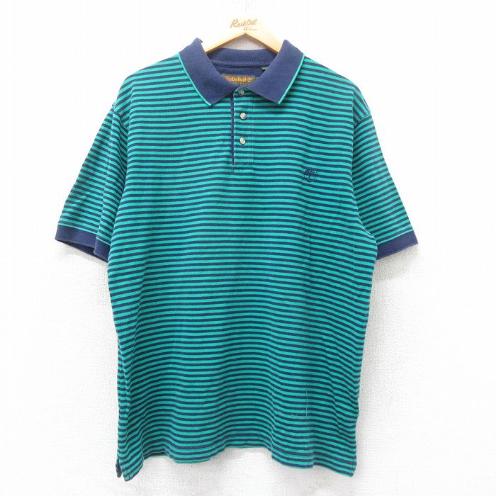 【商品番号】 shbp25053711 【商品名】 XL & starf;古着 ティンバーランド 半袖 ブランド ポロ シャツ メンズ 90年代 90s ワンポイントロゴ 鹿の子 大きいサイズ