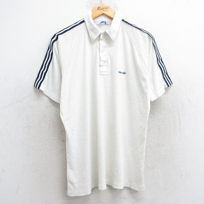 【商品番号】 shbp25060184 【商品名】 L & starf;古着 アディダス adidas 半袖 ブランド ポロ シャツ メンズ 80年代 80s リーフ トレフォイル ATP ラ