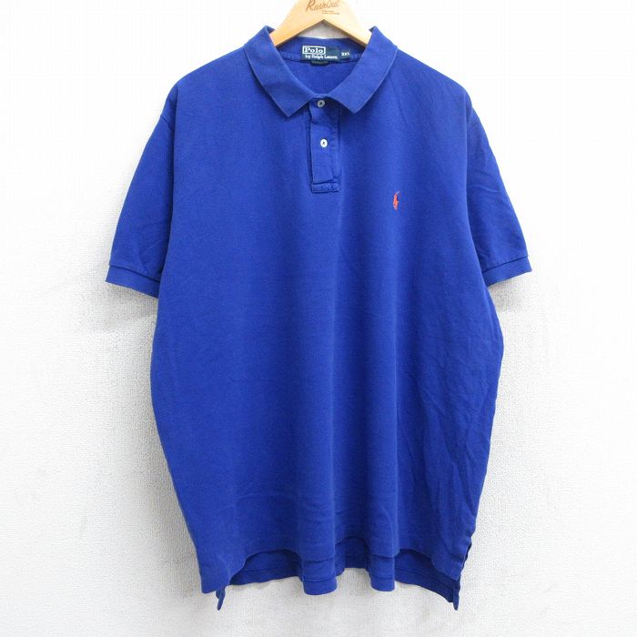 【商品番号】 shbp25060198 【商品名】 XL & starf;古着 ラルフローレン 半袖 ブランド ポロ シャツ メンズ 90年代 90s ワンポイントロゴ 鹿の子 大きいサイズ 