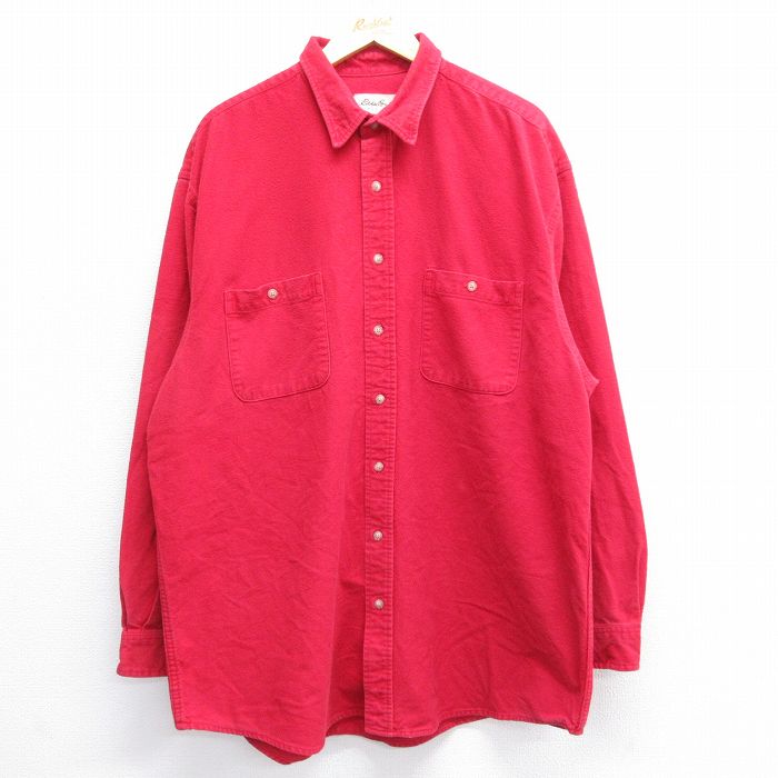 【商品番号】 shne23110541 【商品名】 XL & starf;古着 エディーバウアー 長袖 ヘビー フランネル シャツ メンズ 00年代 00s 大きいサイズ ロング丈 コットン 