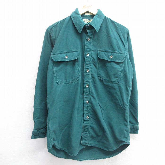 【商品番号】 shne25023491 【商品名】 M & starf;古着 セントジョンズベイ 長袖 ヘビー フランネル シャツ メンズ 90年代 90s コットン 緑 【メンズ参考サイズ】