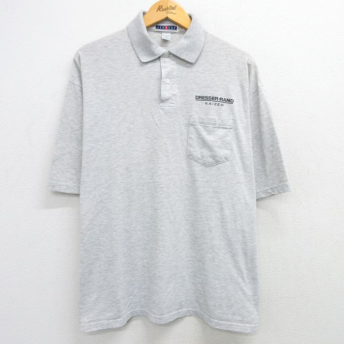 【商品番号】 shp25031878 【商品名】 XL & starf;古着 ジャージーズ 半袖 ポロ シャツ メンズ 00年代 00s KAIZEN 胸ポケット付き 大きいサイズ グレー 霜