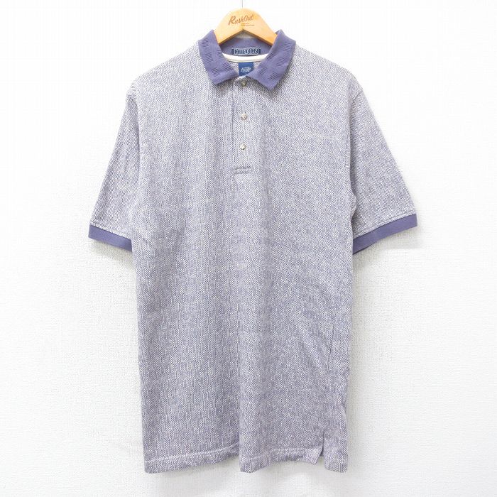 【商品番号】 shp25033206 【商品名】 L & starf;古着 ヒルトン 半袖 ポロ シャツ メンズ 90年代 90s ロング丈 USA製 紫系他【spe】 【メンズ参考サイズ】 
