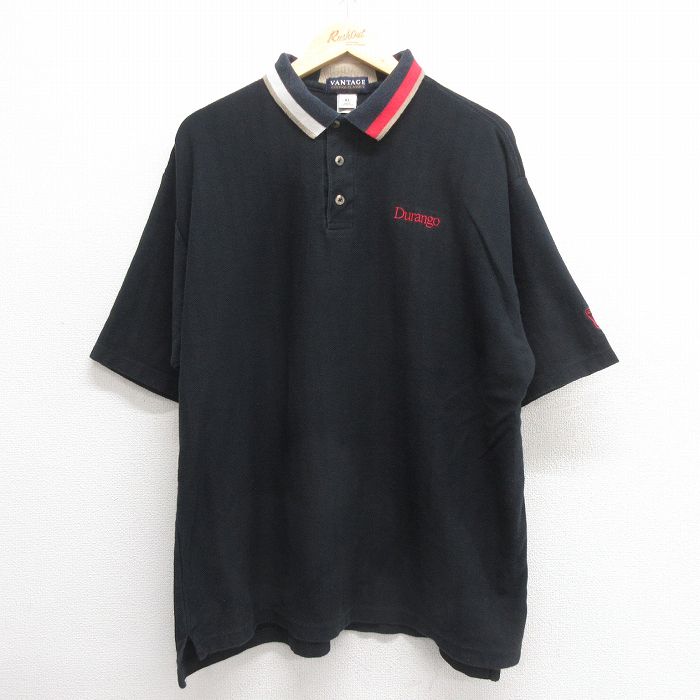 【商品番号】 shp25050082 【商品名】 XL & starf;古着 半袖 ポロ シャツ メンズ 90年代 90s ダッジ デュランゴ ヘリンボーン 大きいサイズ コットン USA製 