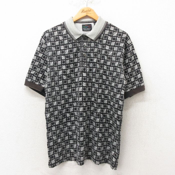 【商品番号】 shp25051690 【商品名】 L & starf;古着 グレッグノーマン 半袖 ポロ シャツ メンズ コットン 黒 【メンズ参考サイズ】 L 【表記サイズ】 M 【実寸サイ