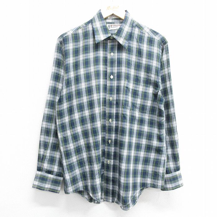 【商品番号】 shr23065207 【商品名】 M & starf;古着 マックレガー 長袖 シャツ メンズ 90年代 90s 緑他 チェック 【メンズ参考サイズ】 M 【表記サイズ】 M 