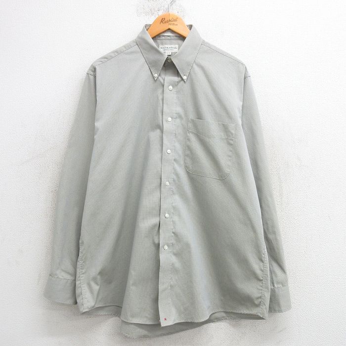 【商品番号】 shr25023390 【商品名】 XL & starf;古着 長袖 シャツ メンズ 90年代 90s ボタンダウン USA製 薄緑他 チェック 【メンズ参考サイズ】 XL 【表