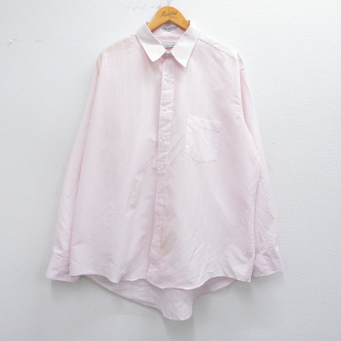 【商品番号】 shr25033331 【商品名】 XL & starf;古着 バンヒューセン 長袖 シャツ メンズ 90年代 90s 大きいサイズ 薄ピンク 【メンズ参考サイズ】 XL 【表記
