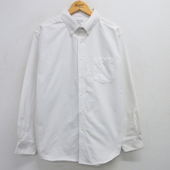 【商品番号】 shr25040020 【商品名】 XL & starf;古着 長袖 シャツ メンズ ボタンダウン 白 【メンズ参考サイズ】 XL 【表記サイズ】 XL 46-48 【実寸サイズ
